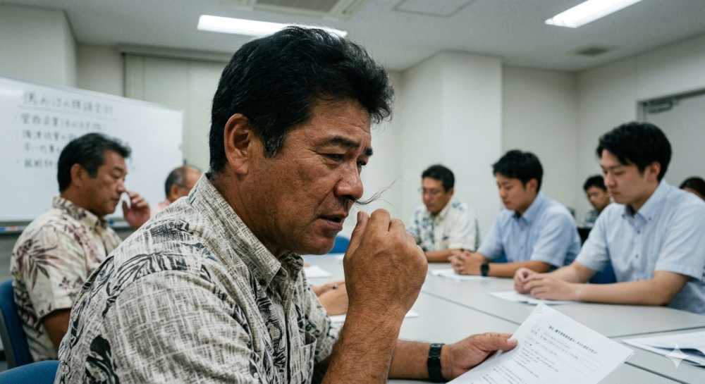 会議中の男性